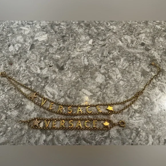 Vintage 90’s VERSACE necklace and bracelet set Gianni Versace